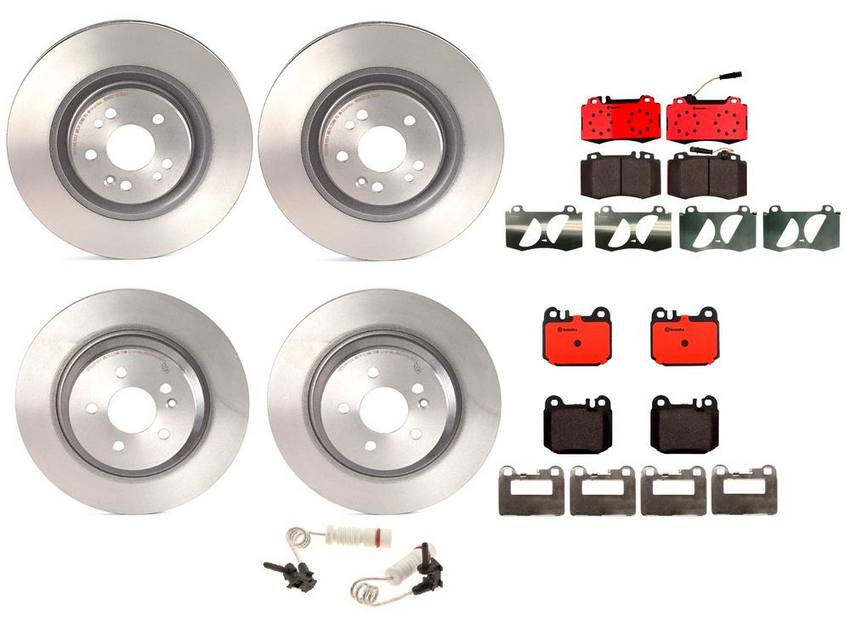 Brembo Brake Pads and Rotors Kit - Front and Rear (345mm/331mm) (Ceramic)